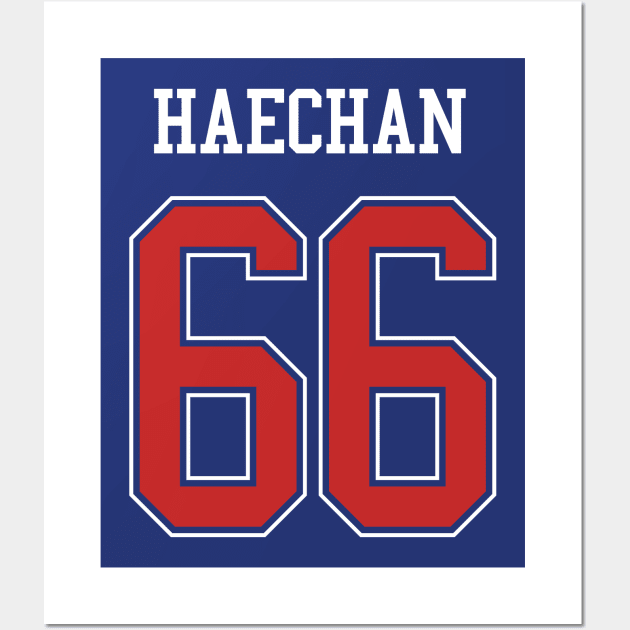 Haechan's hockey jersey - 90's love (NCT) Wall Art by Duckieshop